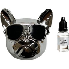 MFUTURE 鬥牛犬車用芳香劑組 銀色, 清新棉, 1套