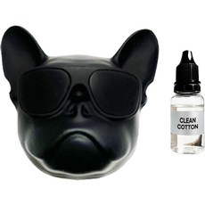 MFUTURE 鬥牛犬車用芳香劑組 霧面黑, 清新棉, 1套