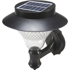 WONHA LED太陽能庭園燈 16LED 壁掛兩用, 晝光色(黑色)