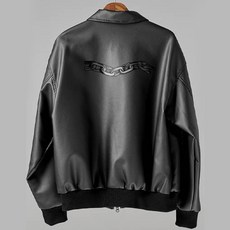 세븐룩북 남성용 CHAIN 오버핏 레자 투웨이 자켓 BBP004