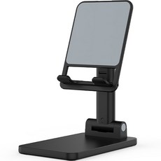 그리뉴얼 탁상용 접이식 핸드폰 거치대, 블랙, 1개