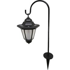 WONHA LED太陽能六角庭園燈掛勾, 黑色