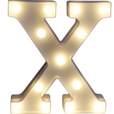 쿼르디 LED 숫자 이니셜 알파벳 무드등, X