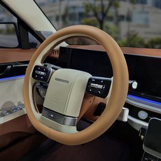 INSTALL 基本款D型皮革方向盤套, 馬鞍棕