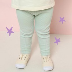 milk mile 童款棉花糖色系羅紋內搭長褲