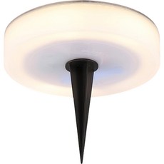 WONHA LED太陽能支架式圓形草坪燈, 燈泡色(白色)