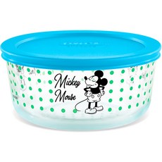 pyrex 米老鼠圓形玻璃球儲存容器藍色 946ml, 1個