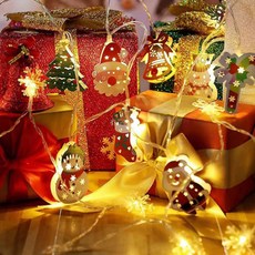 PARTYSHOW 聖誕造型裝飾LED燈串 20燈, 混色