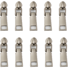 일반 금속 지퍼머리 5호, 무광실버, 10개