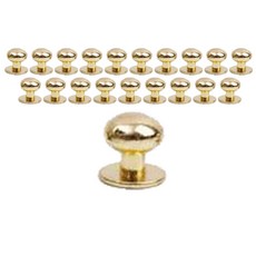 皮革工藝用蘑菇釘 12mm, 20個, 金子