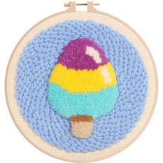 Daysoy 藝術課 冰淇淋戳戳繡 DIY, 1個, NO 02