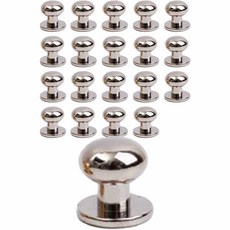 皮革工藝 和尚頭固定扣 9mm, 銀色, 20個