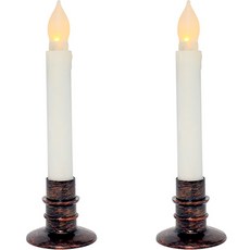 Quardi LED 蠟燭燭台 2 件套, 溫暖的橙色