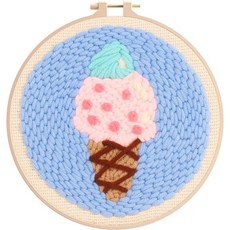 Daysoy 藝術課 冰淇淋戳戳繡 DIY, 1個, NO 01