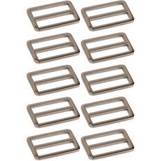 扁平帶調節扣 38mm, 10個, 銀色