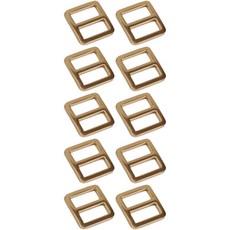 扁平繩帶調節扣 20mm, 10個, 金色