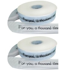 Maket Gamseong 透明緞帶禮物包裝 天藍色 For you 2入, 混合色