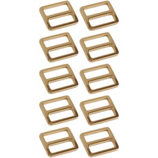 扁平繩帶調節扣 25mm, 10個, 金色