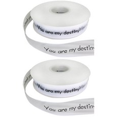 Maket Gamseong 透明緞帶禮物包裝 我的命運 黑色字體 2入, 混合顏色