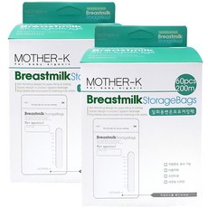 마더케이 일회용 변온 모유 저장팩 200ml, 60매, 2개
