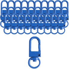 粉彩 35mm D型 鑰匙圈, 藍色, 30個