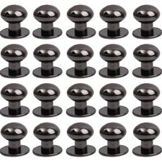 皮革工藝 和尚頭 10mm, 黑鎳色, 20個