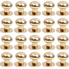 皮革工藝 和尚頭 10mm, 金色, 20個