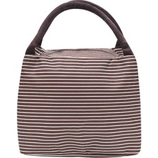 Ggogga 美味午餐便當袋 10 咖啡色條紋, 1個
