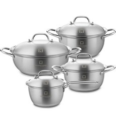 WAGENSTEIGER 電磁爐Bogen不鏽鋼鍋具 4件組, 平水 18 + 陽水 20 + 陽水 22 + 正五 26, 混色