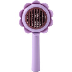 파스텔펫 반려동물 플라워 원터치 브러쉬 FREE, 퍼플, 1개