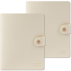 Recoz 柔軟四格相簿 2p, 奶油色, 20張