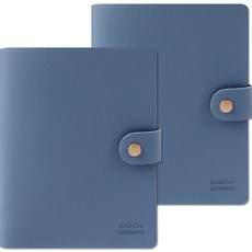 Recoz 柔軟四格相簿 2p, 藍色, 20張