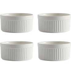 Seven Kitchen 軟質烤碗 L, 白色, 4個