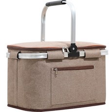 소니오 야외활동 피크닉 바구니 가방 싱글핸들 35L, 10 브라운, 1단, 1개
