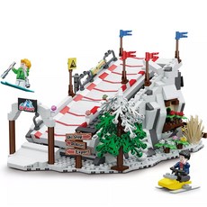 LoZ 刺激滑雪場迷你積木, 混合顏色, 1個
