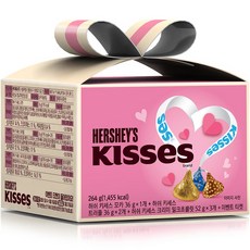 HERSHEY'S 好時 緞帶造型包裝綜合KISSES水滴巧克力禮盒, 1盒, 264g