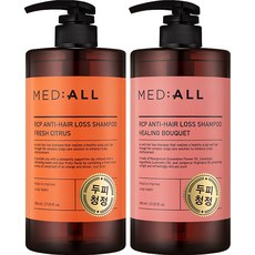 MED:ALL RCP頭皮清淨洗髮精套組 柑橘香 800ml+療癒花香 800ml, 1組