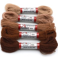 JoyJasu Appleton 羊毛繡線 5件組, 1套, 301, 302, 303, 304, 305