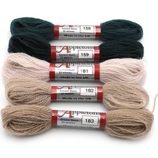JoyJasu Appleton 羊毛繡線 5件組, 1套, 158, 159, 181, 182, 183