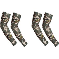 INCONTRO 條紋涼感袖套 雙手穿戴, 軍綠色