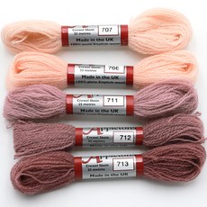 Joy Cross Stitch Appleton Woolsa 5 件套, 1套, 707, 708, 711, 712, 713