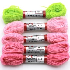 JoyJasu Appleton 羊毛繡線 5件組, 1套, 666, 671, 672, 673, 674