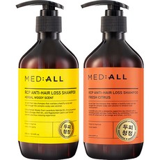 MED:ALL RCP頭皮清淨洗髮精套組 木質香 300ml+柑橘香 300ml, 1組