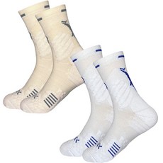 보나리빙 運動高爾夫中筒襪 2雙組, A (象牙色, 白色), 2個