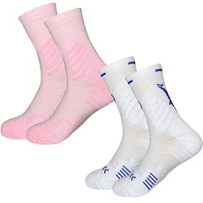 보나리빙 運動高爾夫中筒襪 2雙組, B (粉紅色, 白色), 2個