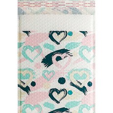 Maket Gamseong 設計款安全快遞袋 蜜桃愛心, 20個