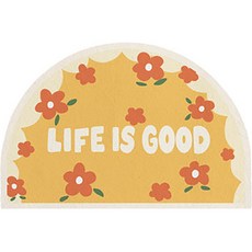 더자카 플로랄 반원 쿠션 욕실매트, 타입D, 1개