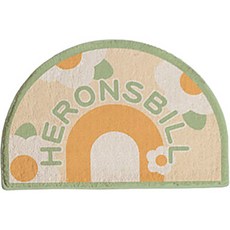 더자카 플로랄 반원 쿠션 욕실매트, 타입K, 1개