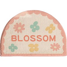 더자카 플로랄 반원 쿠션 욕실매트, 타입H, 1개