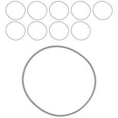 KitchenU 矽膠餐盤 基本款, 10個, 灰色